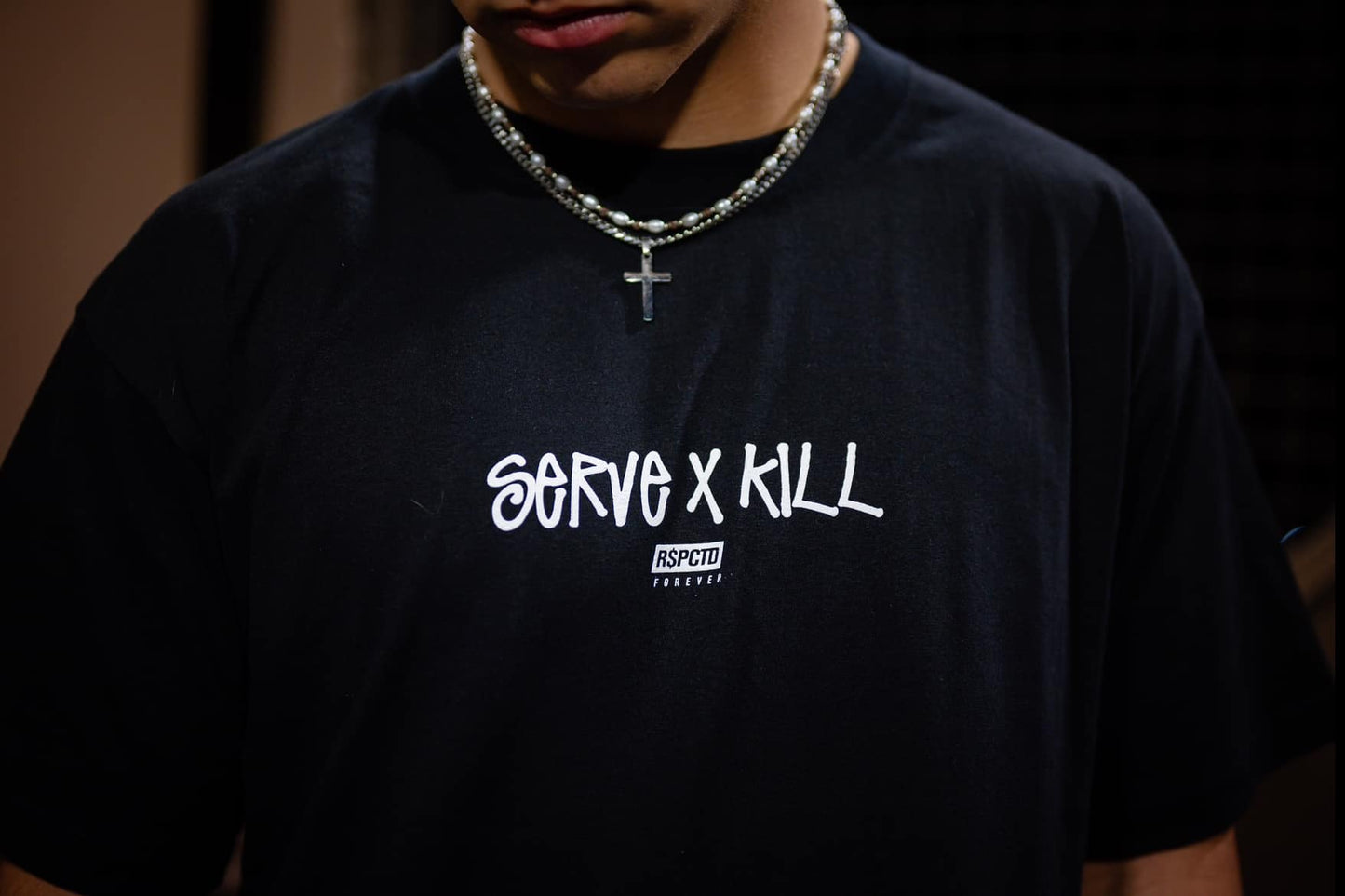 SERVE X KILL BLACK TEE